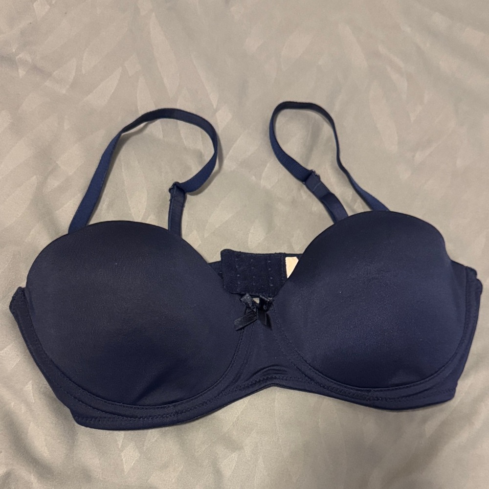 Midnight Blue Strapless Bra, 36C